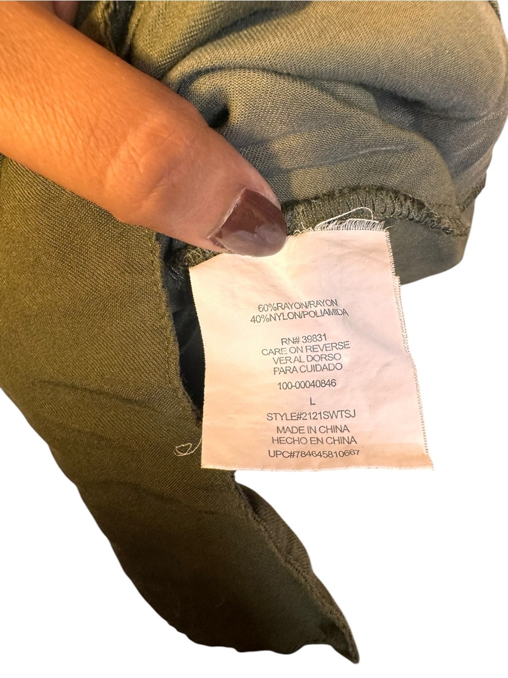 My Michelle Olive Green Utility Vest with Embroidered Back - Picture 4 of 6
